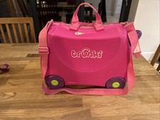 Trunki Children’s Ride-On Suitcase and Kid's Hand Luggage - Pink with Key - VGC