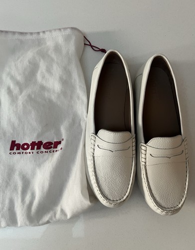 Hotter shoes white loafers new - hotter,