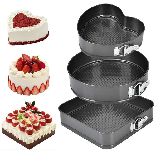Piece round cake tin set - round,