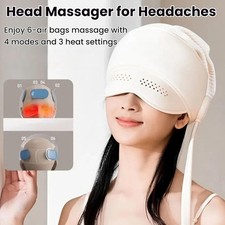 Head And Eye Massager 4 Modes 3 Hot Compress Gears Gasbag Wrapping Electric Mask