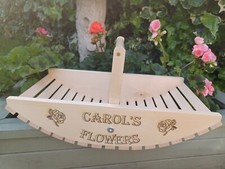Wooden Garden Flower / Veg Trug Basket  Free Personalisation.Christmas gift 