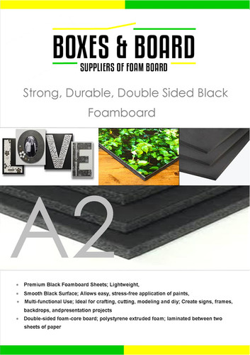 Black 5mm foamboard - 5mm, 10