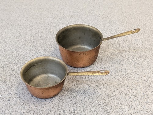 Vintage copper measuring cups - copper,