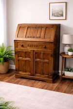 Vintage Oak Bureau Bookcase
