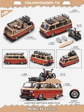 1/64 Volkswagen T3 Diecast Toy Car Model Ltd899 w/Accessories Collectible Mortal