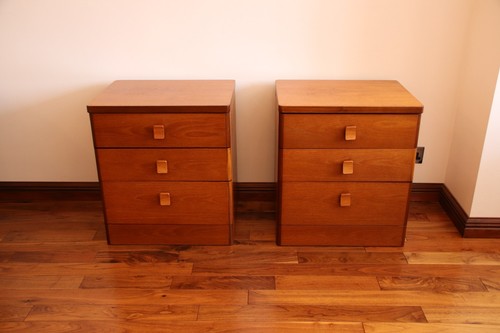 Pair stag bedside tables - pair, of