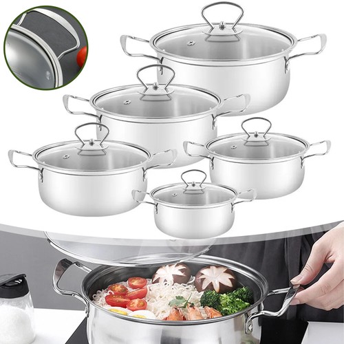 Pcs stainless steel pots - 5,