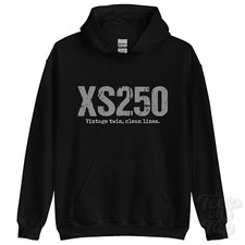 XS250: Vintage twin, clean lines hoodie motorcycle biker