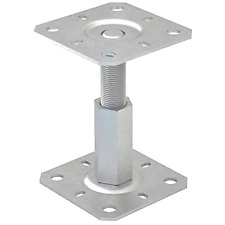 Heavy Duty Galvanised Adjustable 100-150mm Elevated Post Base Support DIYUK
