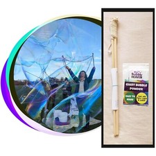 Giant Bubble Wand Kit - XL Large Bubbles Maker - Solution Powder Refills Liquid