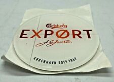 CARLSBERG EXPORT LAGER FLAT CIRCULAR PUMP BADGE - LENS T BAR PUB HOME FISH EYE