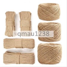 1MM - 12MM Brown Hemp Jute Rope Cord Rustic String For Handmade Crafts Decor DIY