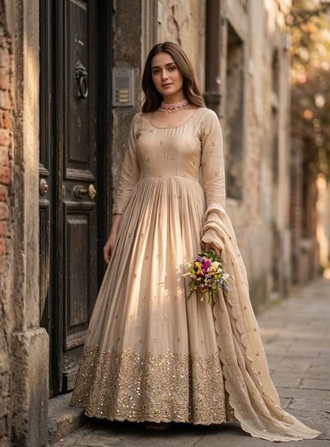 Women anarkali pure - pure, cinon