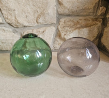 2 Vintage Glass Fishing Floats