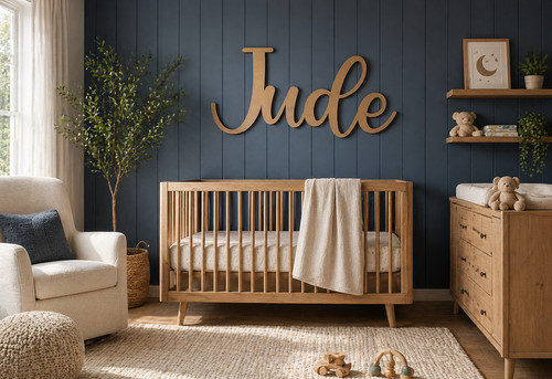 Personalised wooden name sign - personalised,