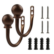 2 X Metal Curtain Hold Backs