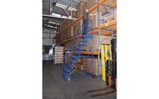 Steel Mobile Warehouse Safety Steps 12 Tread 3 Metre Platform (IMAGE IS 2.5m)