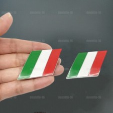 2Pcs Italy Flag Logo Italian
