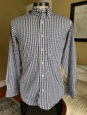 Brooks Brothers Thom Browne Sz. BB1 Black Fleece L/S Shirt Blue Check READ