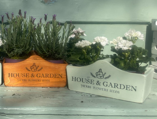 Pretty garden trug natural - trug, in