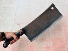 Vintage Meat Cleaver PU Movie Prop Foam Butchers Chopper Halloween Fake Weapon