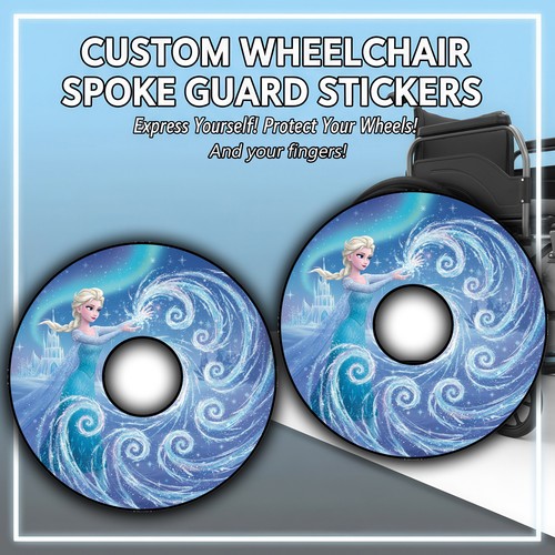 Wheelchair spoke guard - spoke, sticker
