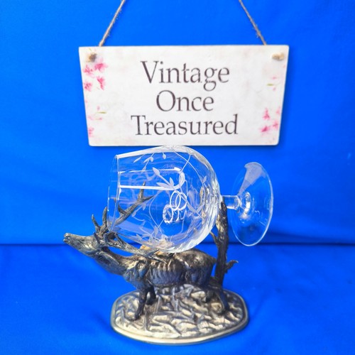 Antique alpaca silver stag - antique,