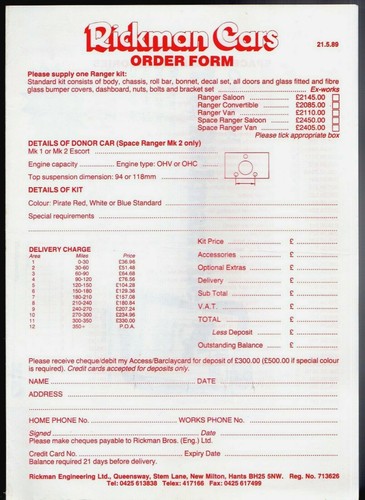 Rickman ranger prices - rickman,