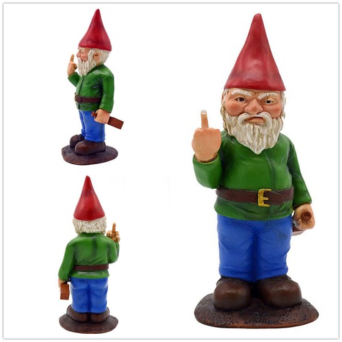 12cm naughty garden gnome - gnome, lawn