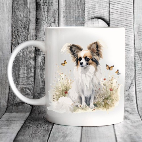 Papillon dog mug - papillon,