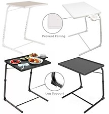 Freestanding Portable Foldable Buddy Table With Cup Holder Mate Tv Laptop Dinner