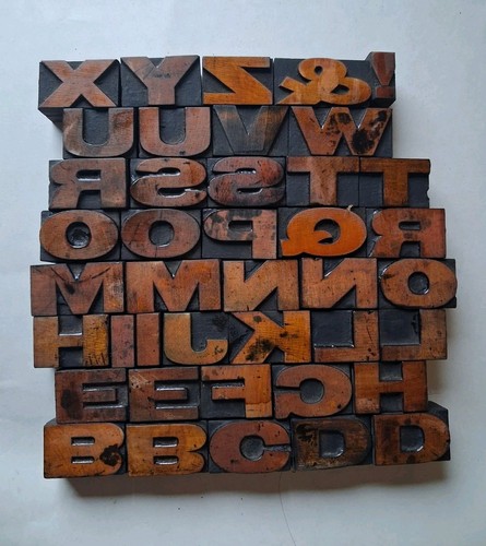 Vintage wooden letterpress - vintage,