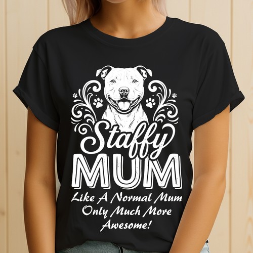 Staffy mum dog breeds - dog, animals