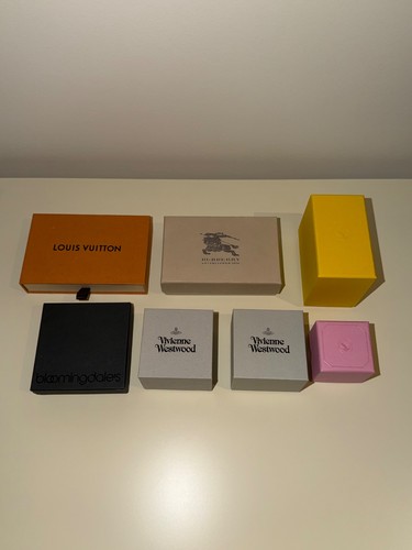 Empty jewellery boxes branded