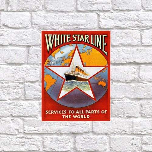 White star line retro - white,