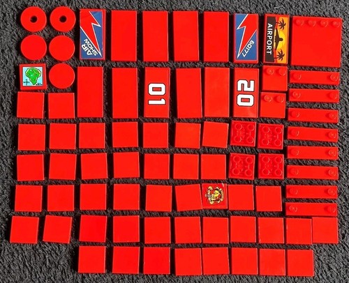 Lego red tiles - red,