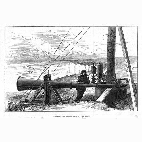 Fog horn for warning - for,