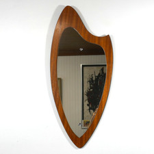 Vintage Teak Asymmetric Mirror