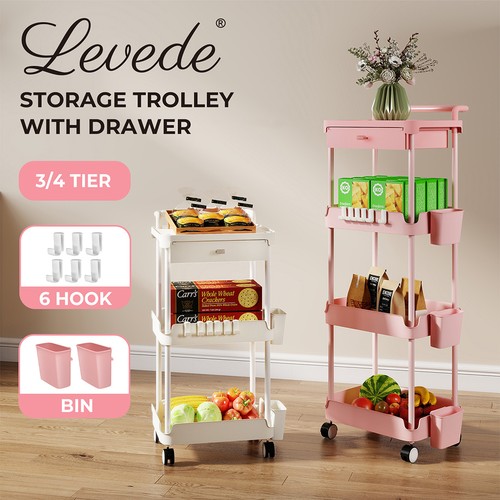 Levede metal storage trolley - levede,