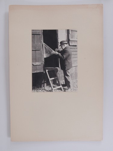 Vintage fisherman mending - vintage,