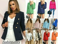 Women’s Gold Button Blazer