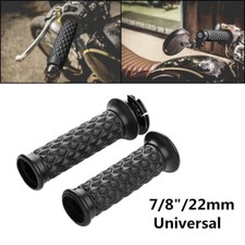 2PCS 7/8"  22MM Motorcycle Bike Handlebar Rubber Hand Grip Cover Universal Black