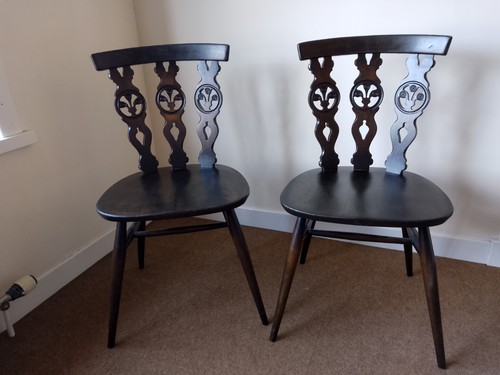 Pair vintage ercol fleur - pair,