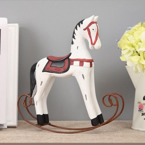 Wooden rocking horse figures