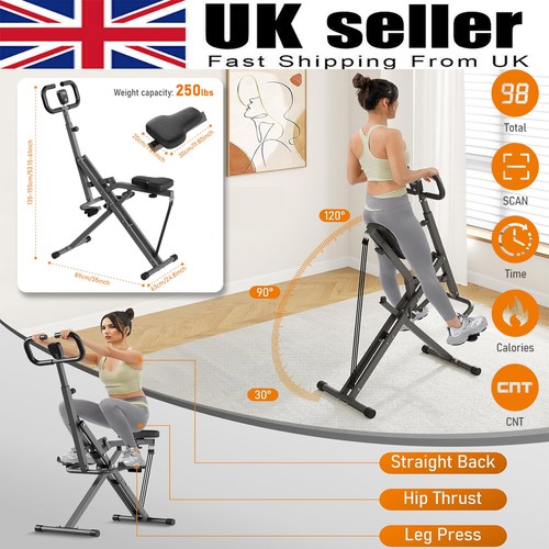 Squat rowing machine - 2-in-1,
