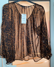 BNWT ZARA Ladies Sheer Leopard