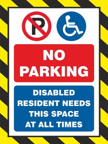 Parking disabled resident - no,