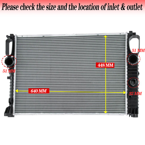 Radiator fit mercedes benz - radiator,