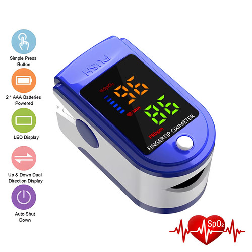 Finger pulse oximeter blood - finger,