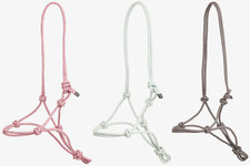 LeMieux Rope Halter Adjustable Light Quick Release Headcollar Blossom/Aqua/Navy